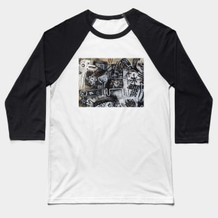 black dog Baseball T-Shirt